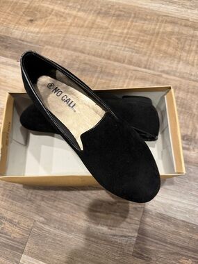 Women’s Black Suede Slip-On Loafers